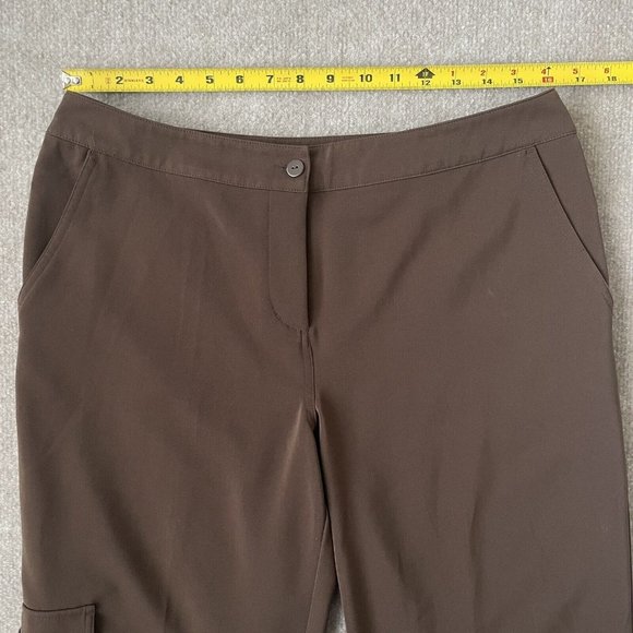 Chico's Pants Womens 1.5 (Size 10) Brown Crop Cargo Stretch Additions Casual - Picture 6 of 11